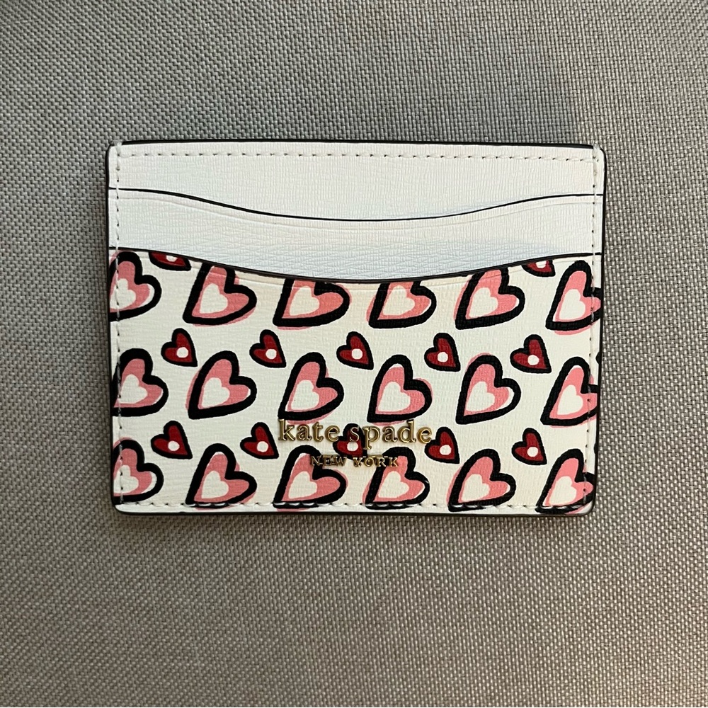 Kate Spade Heart Print Crossbody Bag + Card Holder Set Bundle - Picture 4 of 5